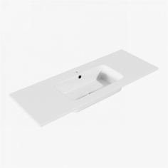 ArkiLife® Cobus ACC120-SB - Slim-Edge designvask 120,5x46,5 cm, Hvid Sanistone